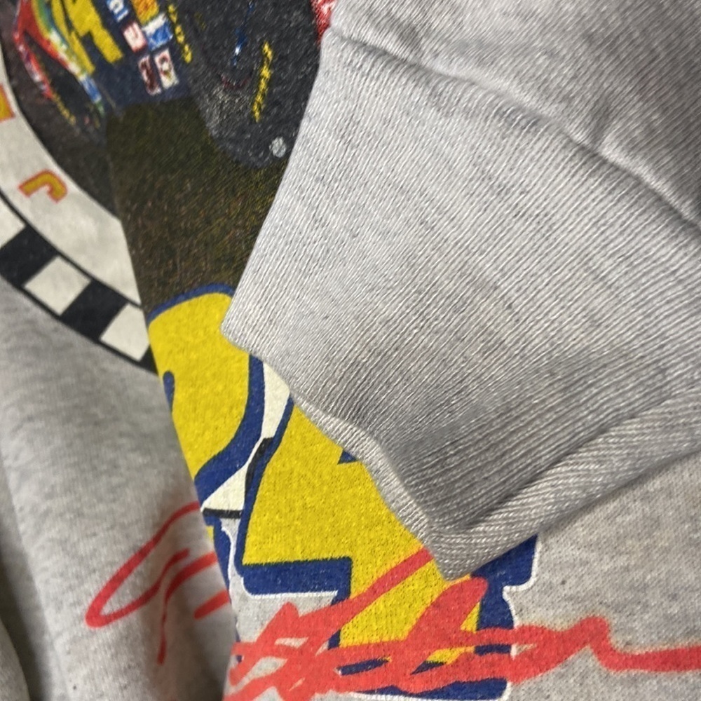 Vintage 90’s Jeff Gordon Thrashed Sweatshirt Gray L - Picture 8 of 15